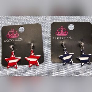 NEW PAPARAZZI 2 Pair Star Dangle Earrings
